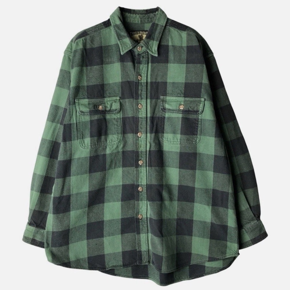 Field &‎ Stream Black and Green Checkered Button Down Shirt